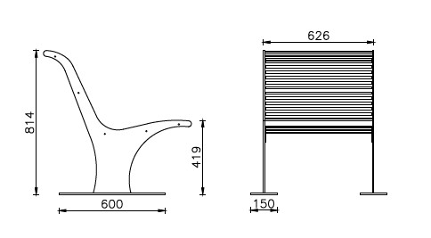 Chaises (X3) acier Jazzy 1